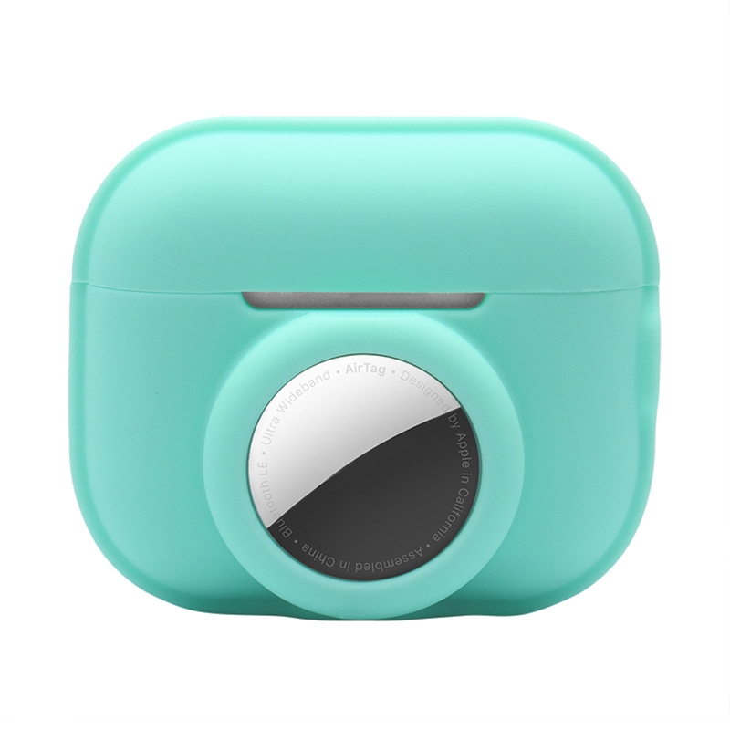For AirPods Pro 2 / AirTag 2 in 1 Shockproof Full Coverage Silicone Protective Case(Teal Green) - Shopkiz.com