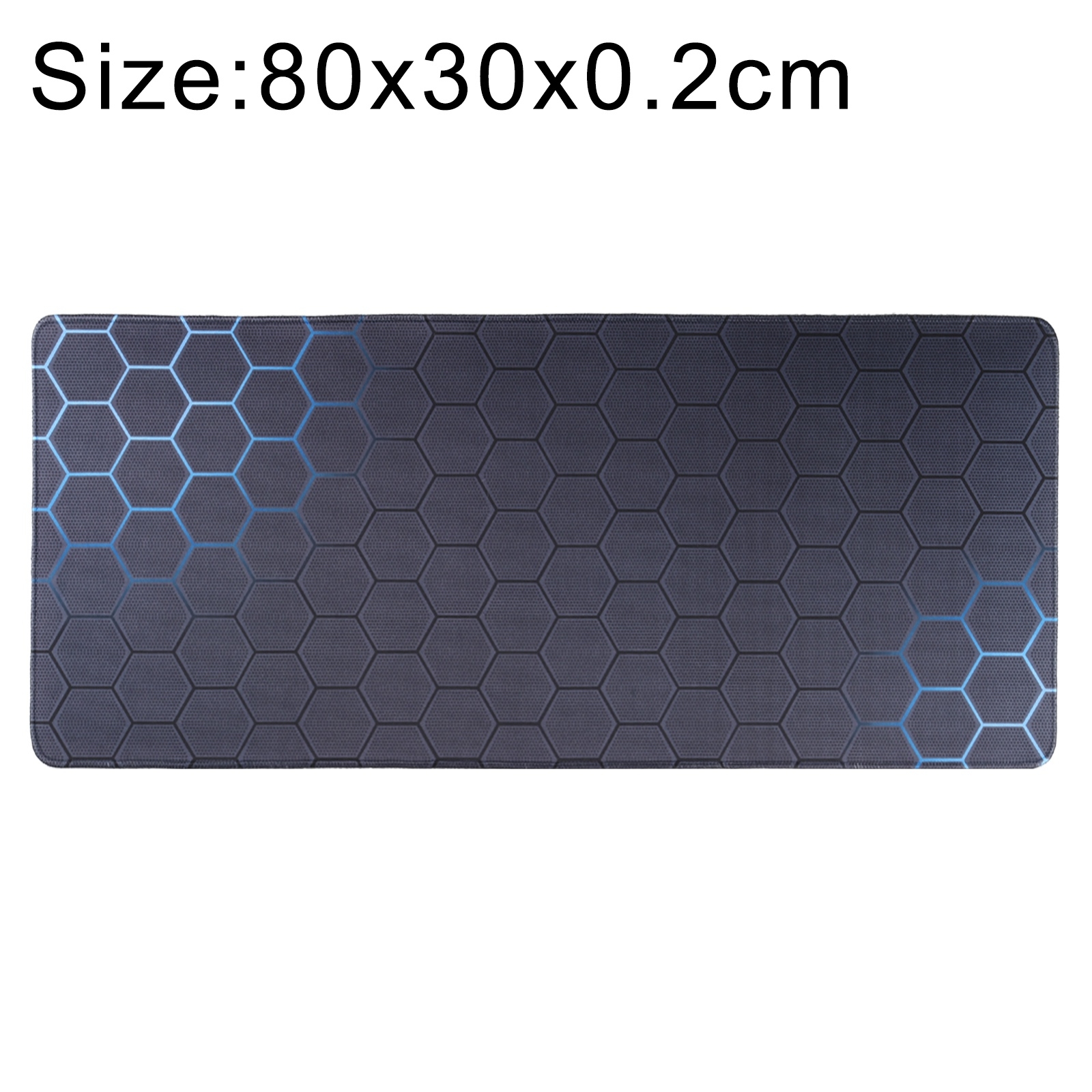 Anti-Slip Rubber Cloth Surface Game Mouse Mat Keyboard Pad, Size:80 x 30 x 0.2cm(Blue Honeycomb) - Shopkiz.com