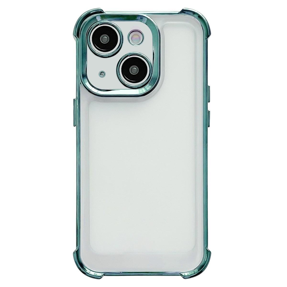 For iPhone 15 Plus Electroplating Four-corner Shockproof Space Phone Case(Green) - Shopkiz.com