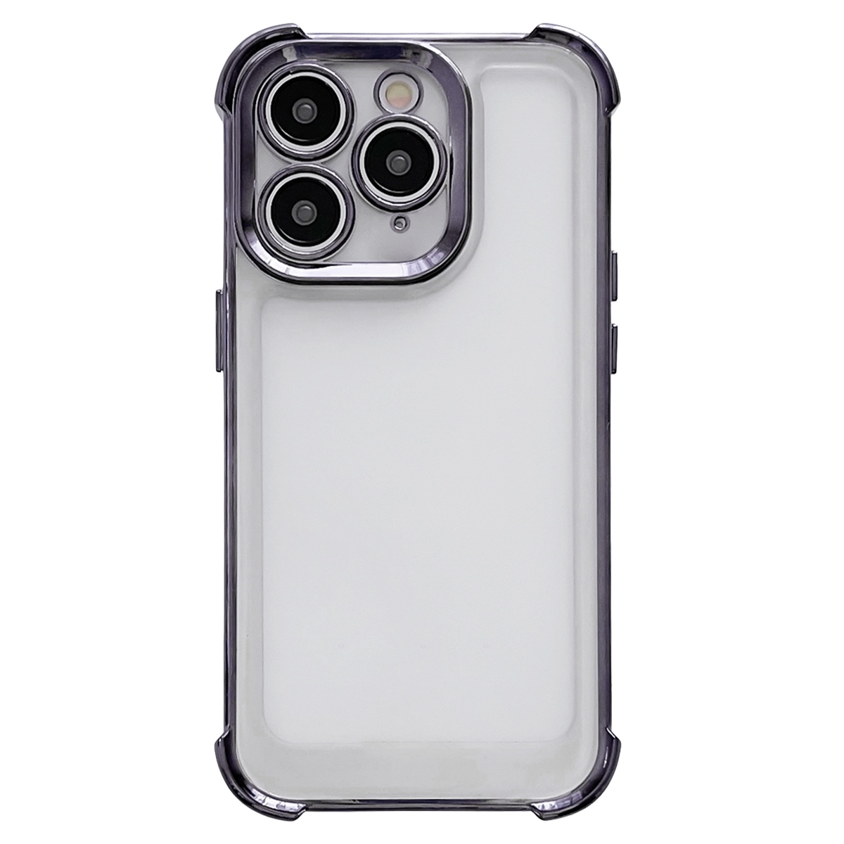 For iPhone 13 Pro Electroplating Four-corner Shockproof Space Phone Case(Black) - Shopkiz.com