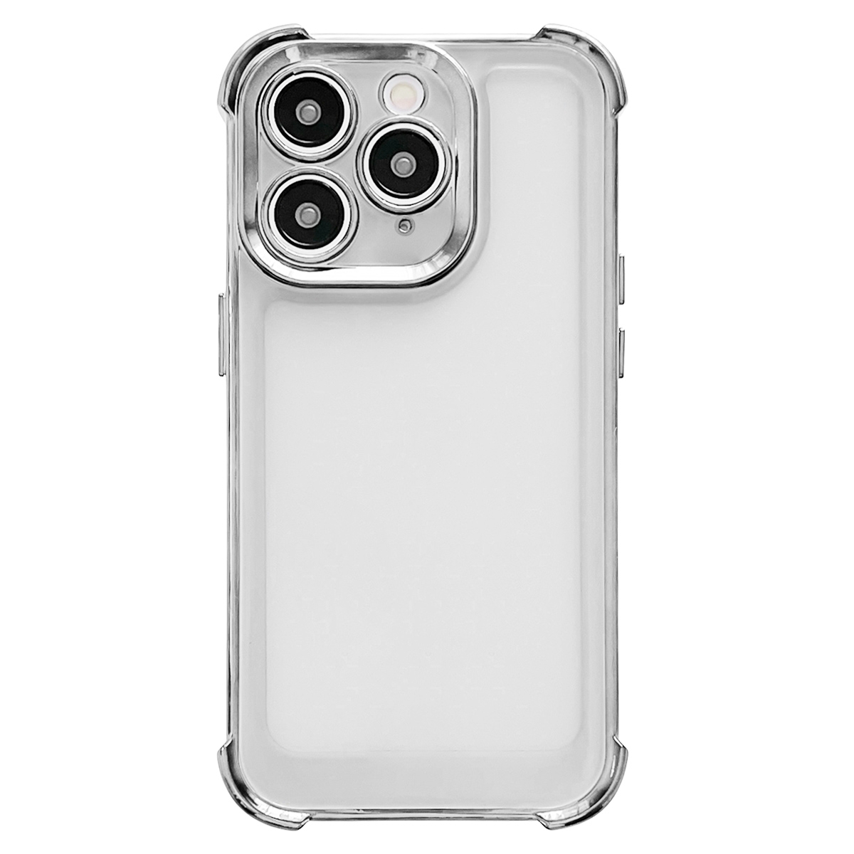 For iPhone 13 Pro Electroplating Four-corner Shockproof Space Phone Case(Silver) - Shopkiz.com