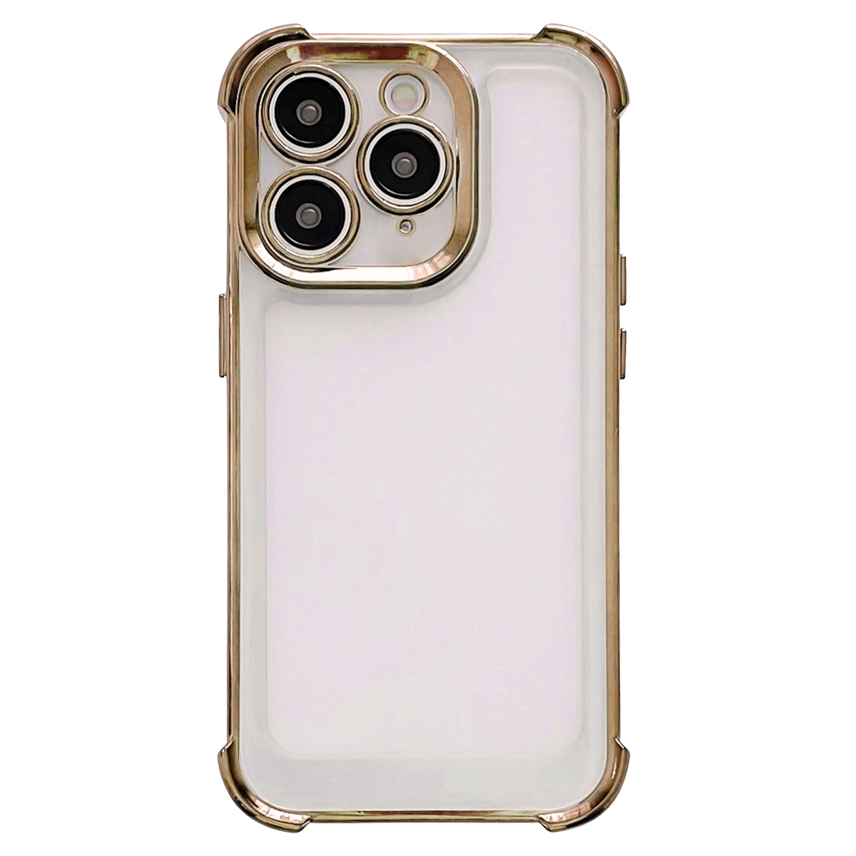 For iPhone 11 Pro Max Electroplating Four-corner Shockproof Space Phone Case(Gold) - Shopkiz.com