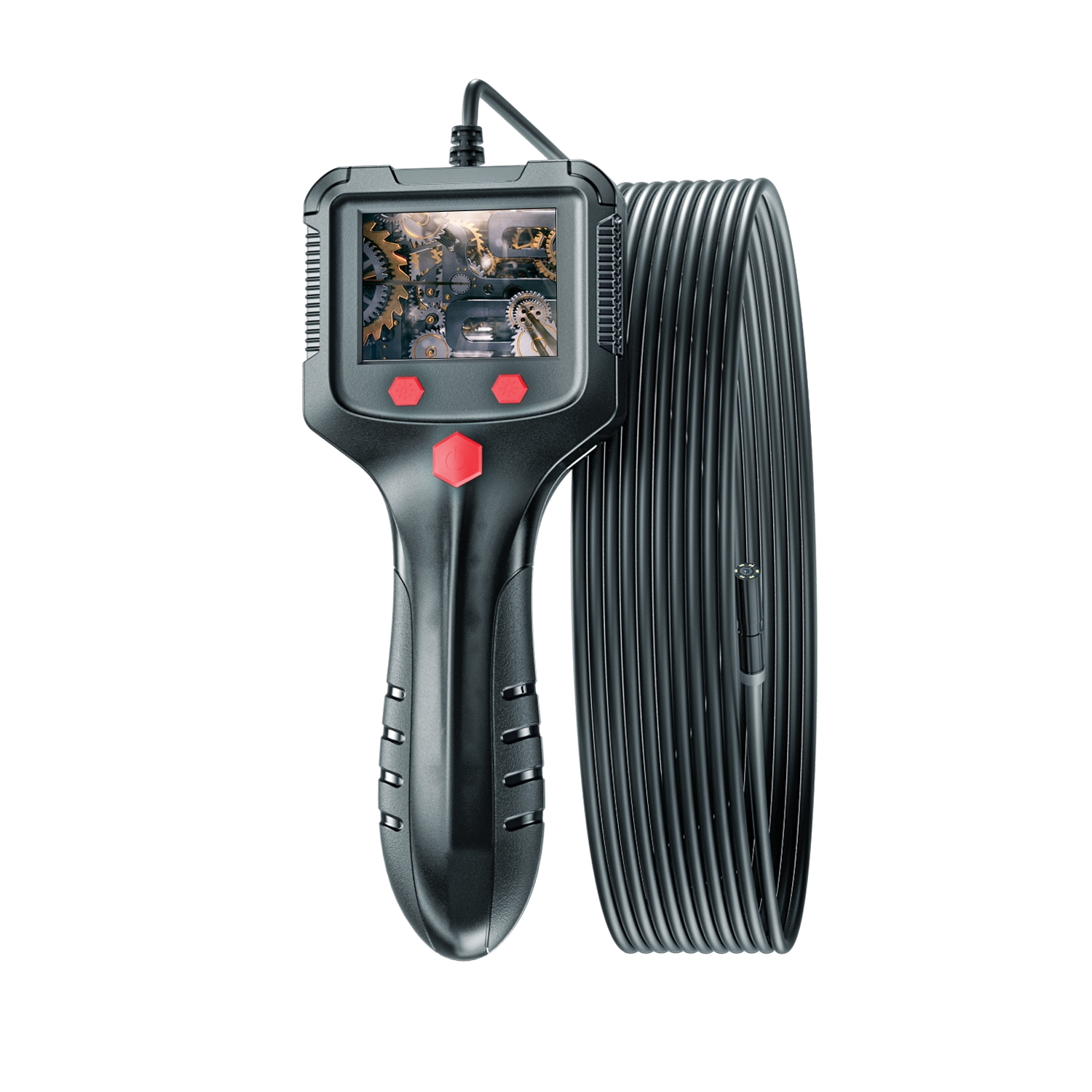 P100 8mm 2.4 inch HD Handheld Endoscope Hardline with LCD Screen, Length:50m - Shopkiz.com