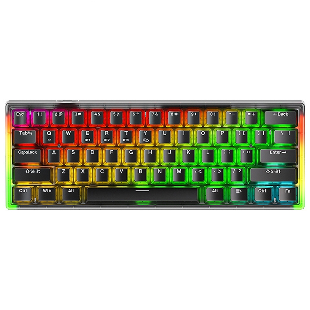 AULA F3261 Wireless Bluetooth Tri-mode RGB Mechanical Keyboard(Red Shaft) - Shopkiz.com