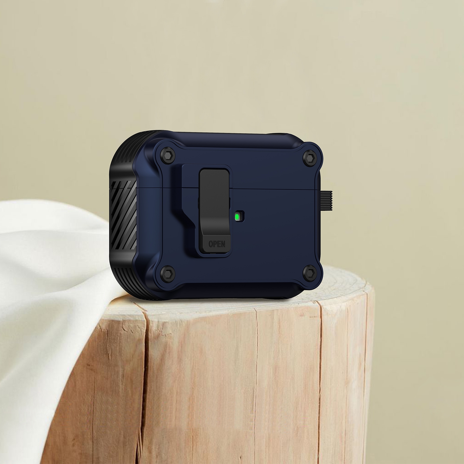 For AirPods Pro 2 Eagle Shockproof Earphone Protective Case with Switch(Royal Blue) - Shopkiz.com