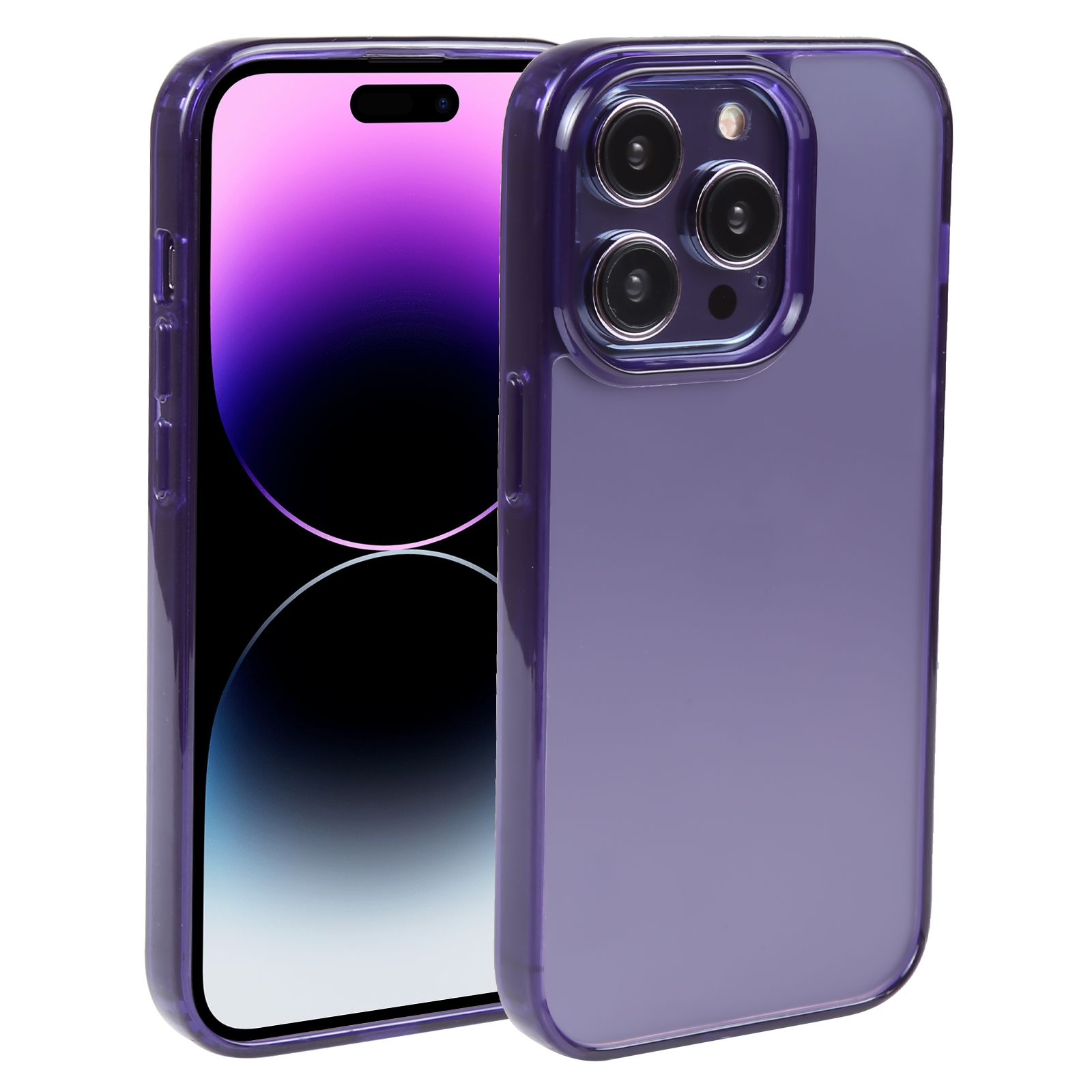 For iPhone 14 Pro GEBEI Acrylic Phone Case (Purple) - Shopkiz.com