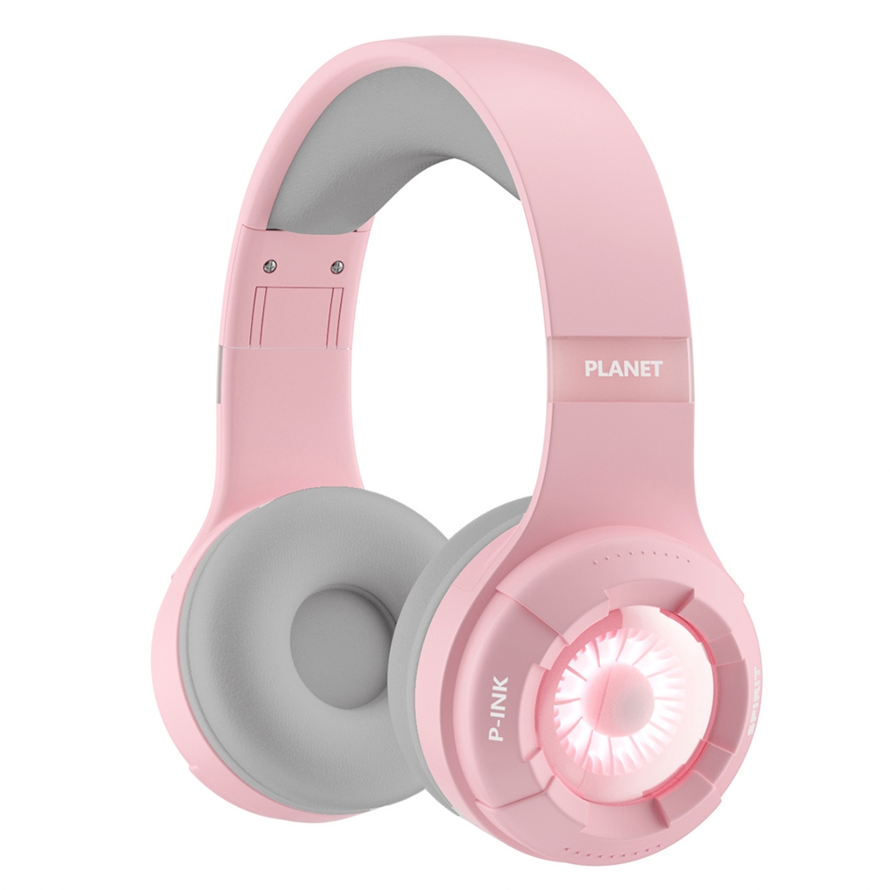 KE25 RGB Light Wireless Stereo Music Bluetooth Headset(Pink) - Shopkiz.com