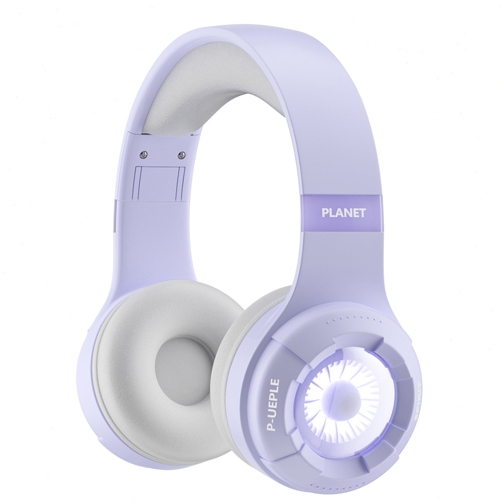 KE25 RGB Light Wireless Stereo Music Bluetooth Headset(Purple) - Shopkiz.com