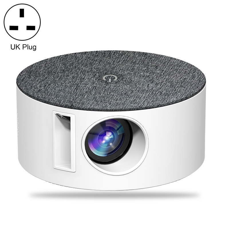 T2 800x480 1000 Lumens LED HD Mini Projector, Specification:UK Plug - Shopkiz.com
