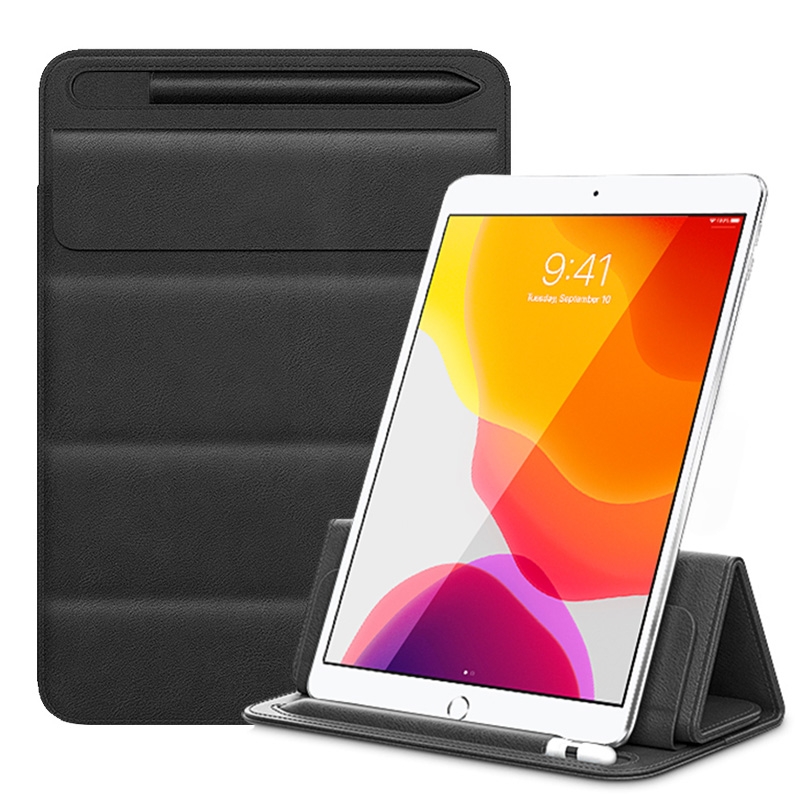3-fold Stand Magnetic Tablet Sleeve Case Liner Bag For iPad 9.7 / 10.2 / 10.5 / 10.9 / 11 inch(Black) - Shopkiz.com