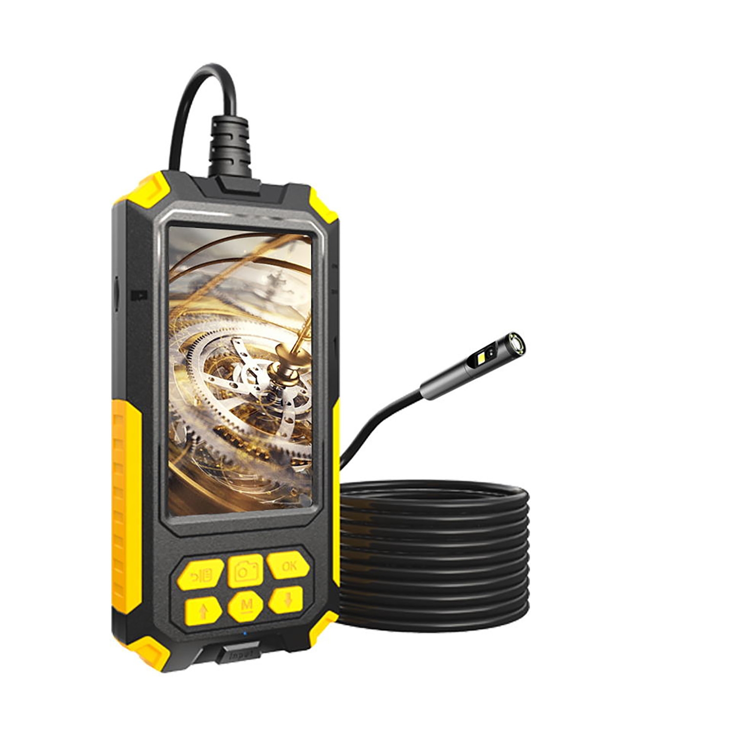 P50 8mm 4.5 inch Three Camera Endoscope with Screen, Length:2m Hard Line - Shopkiz.com