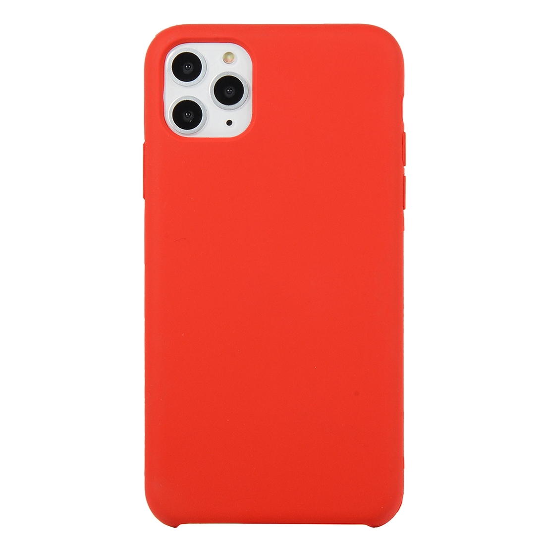 For iPhone 11 Pro Max Solid Color Solid Silicone Shockproof Case(China Red) - Shopkiz.com