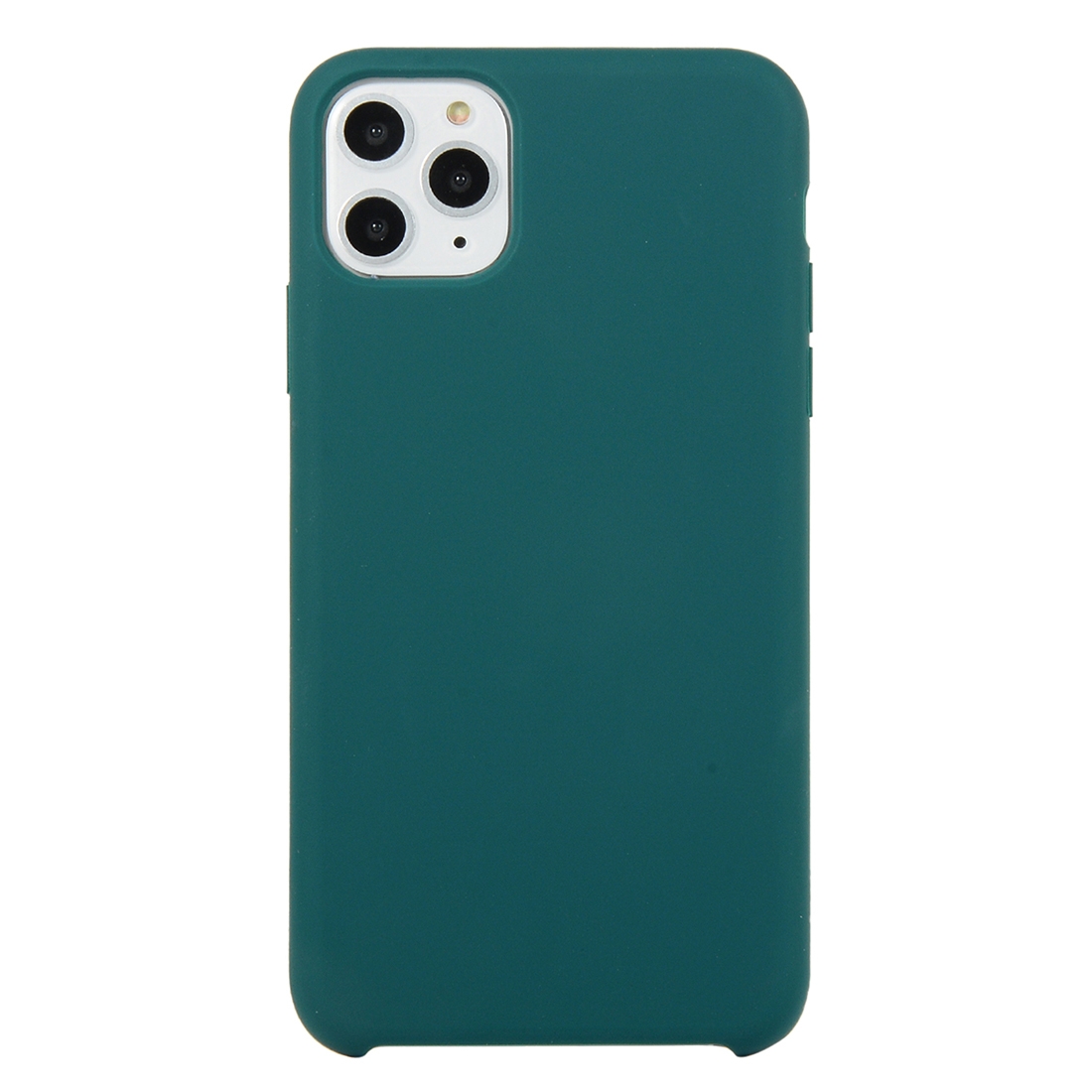 For iPhone 11 Pro Max Solid Color Solid Silicone Shockproof Case (Dark Green) - Shopkiz.com