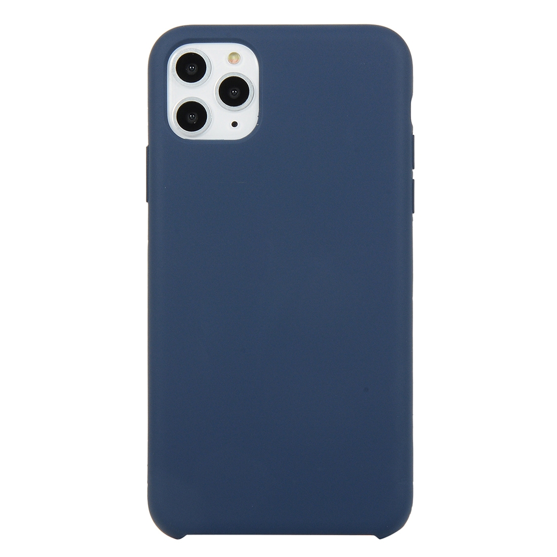 For iPhone 11 Pro Max Solid Color Solid Silicone Shockproof Case(Midnight Blue) - Shopkiz.com