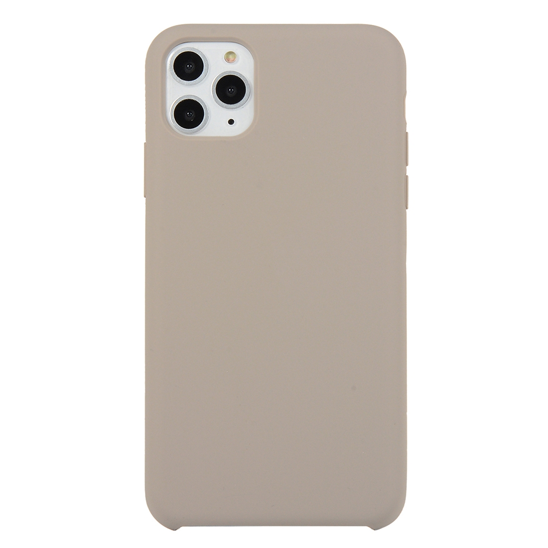 For iPhone 11 Pro Max Solid Color Solid Silicone Shockproof Case(Pebble) - Shopkiz.com
