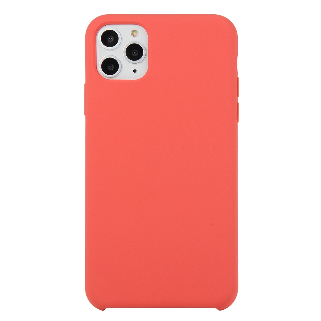 For iPhone 11 Pro Max Solid Color Solid Silicone Shockproof Case(Camellia Red) - Shopkiz.com