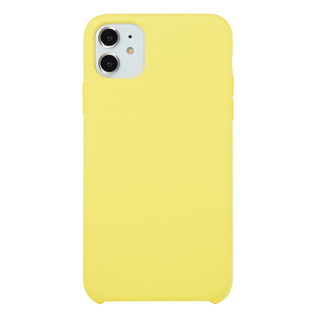 For iPhone 11 Solid Color Solid Silicone Shockproof Case(Shiny Yellow) - Shopkiz.com