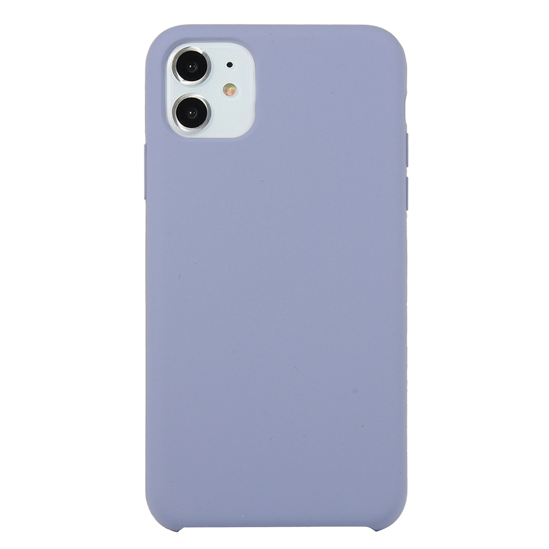 For iPhone 11 Solid Color Solid Silicone Shockproof Case (Lavender Gray) - Shopkiz.com