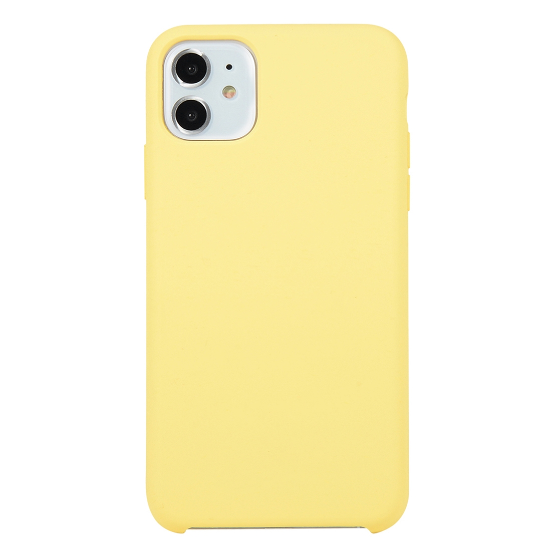 For iPhone 11 Solid Color Solid Silicone Shockproof Case(Yellow) - Shopkiz.com