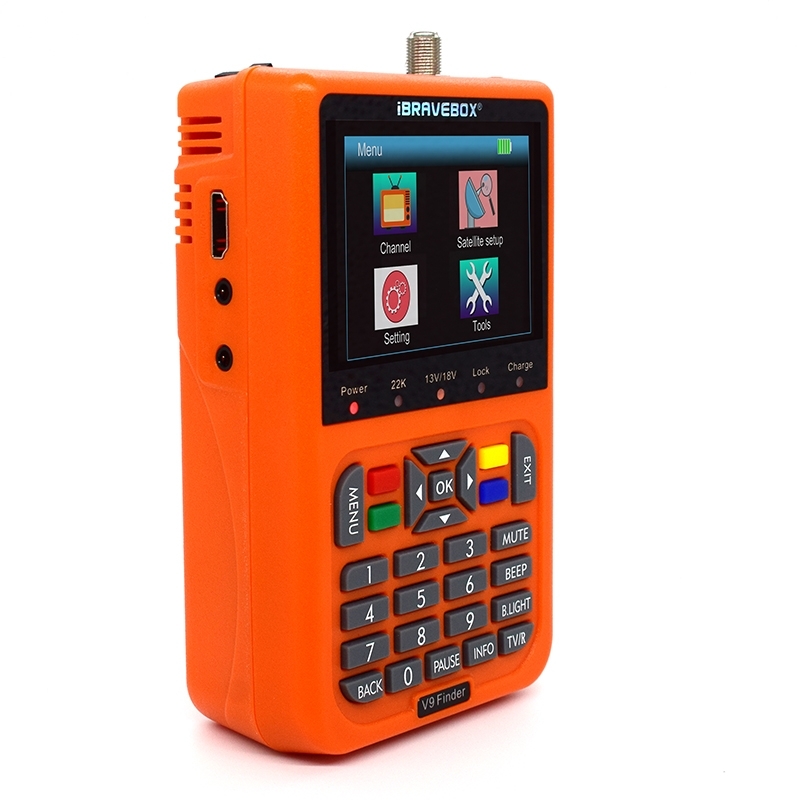 iBRAVEBOX V9 Finder Digital Satellite Signal Finder Meter, Plug Type:EU Plug(Orange) - Shopkiz.com