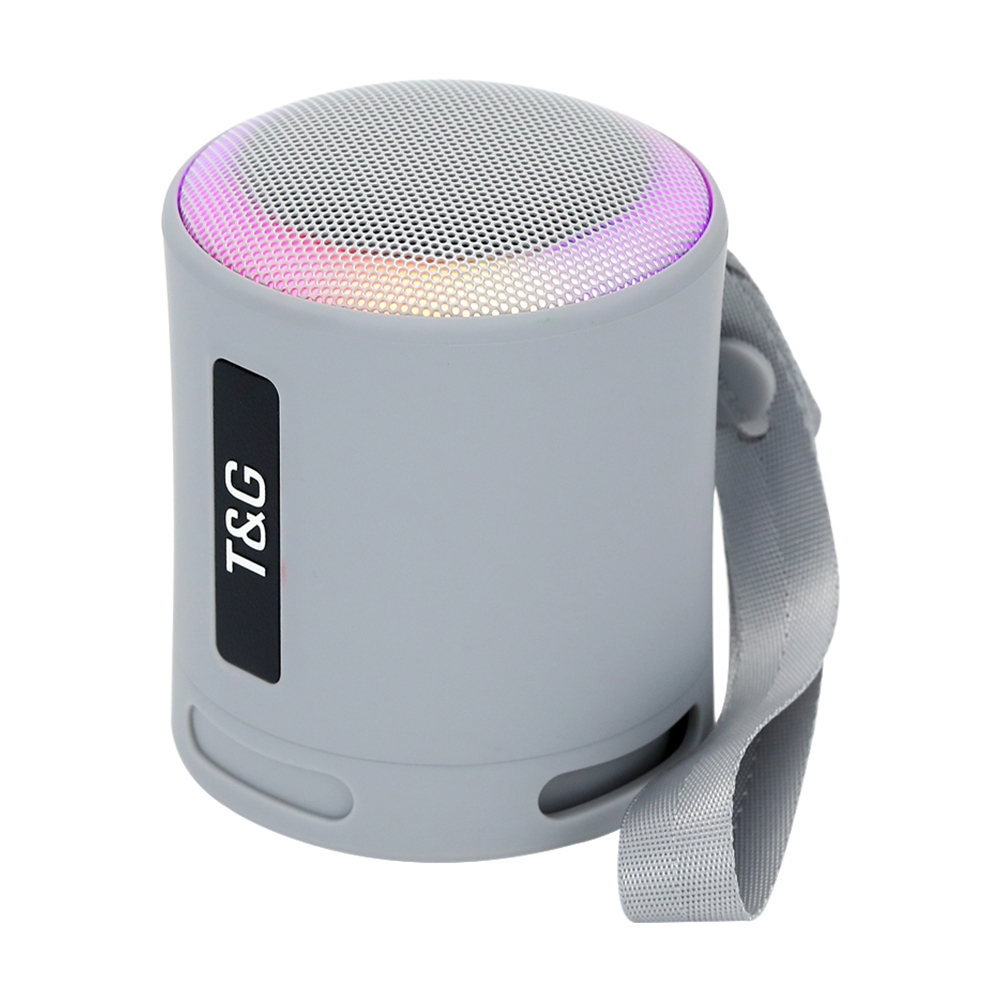 T&G TG373 Outdoor Portable LED Light RGB Multicolor Wireless Bluetooth Speaker Subwoofer(Grey) - Shopkiz.com