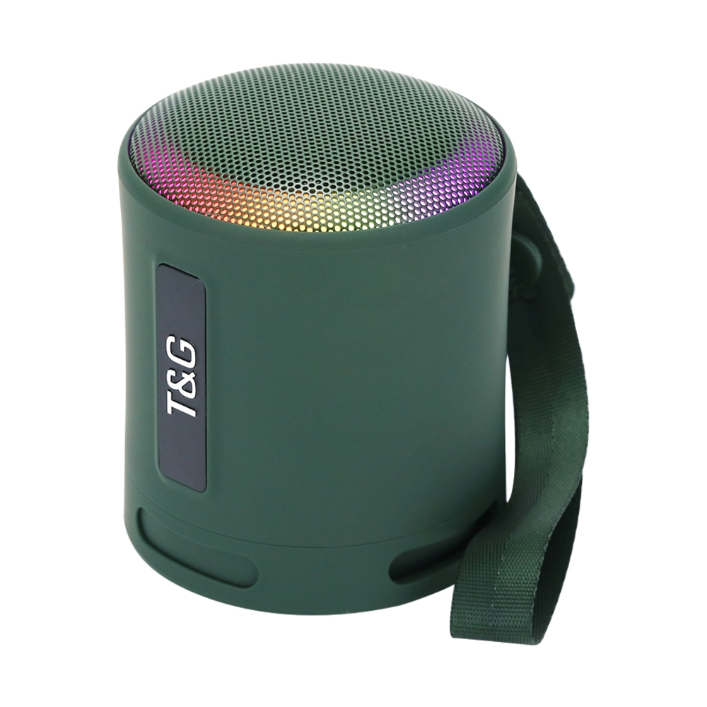 T&G TG373 Outdoor Portable LED Light RGB Multicolor Wireless Bluetooth Speaker Subwoofer(Green) - Shopkiz.com