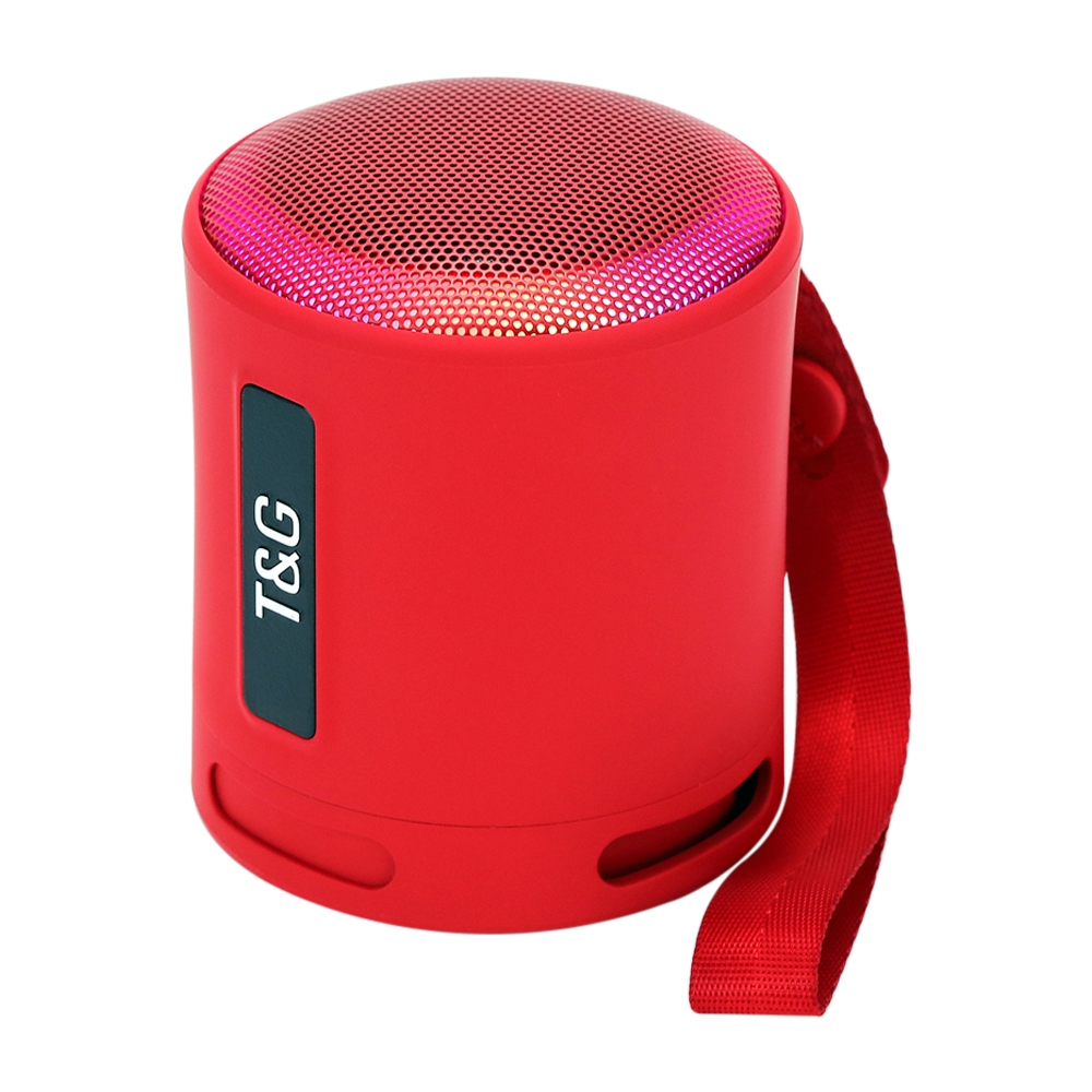 T&G TG373 Outdoor Portable LED Light RGB Multicolor Wireless Bluetooth Speaker Subwoofer(Red) - Shopkiz.com