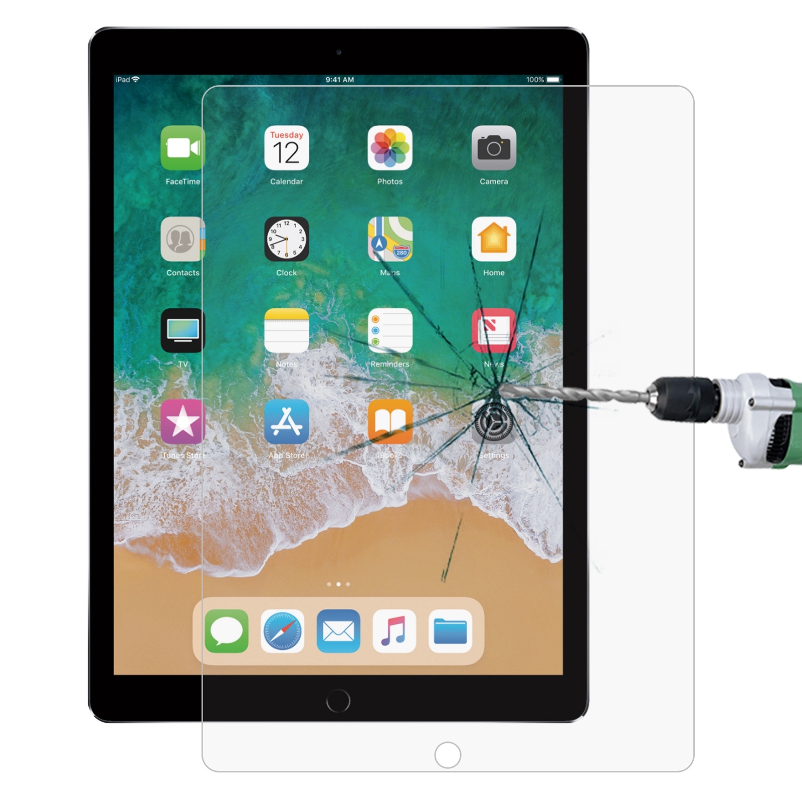 For iPad Pro 12.9 2017 / 2015 9H 2.5D Explosion-proof Tempered Tablet Glass Film - Shopkiz.com