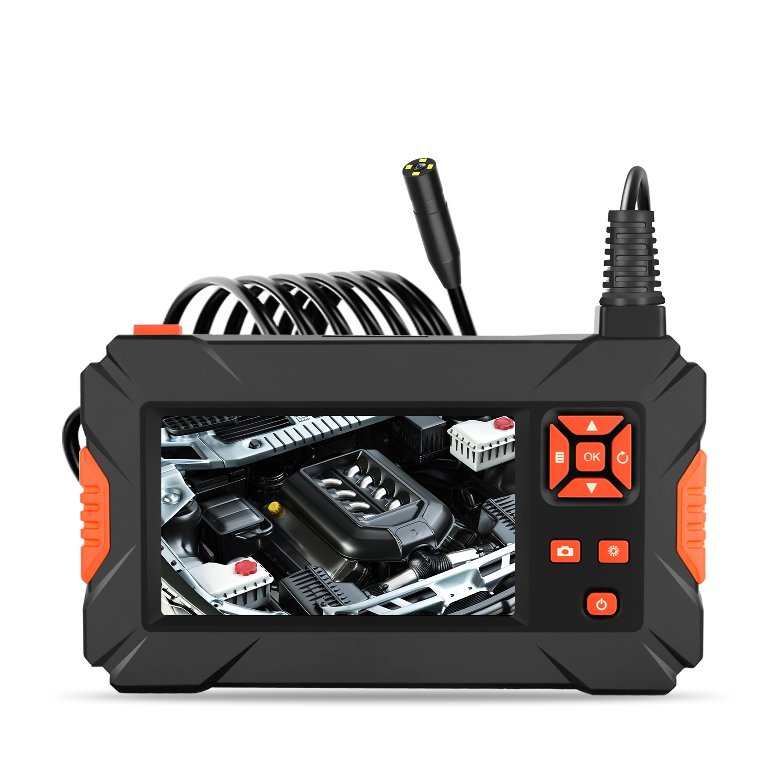 P130 11mm 4.3 inch Single Camera with Screen Endoscope, Length:10m - Shopkiz.com