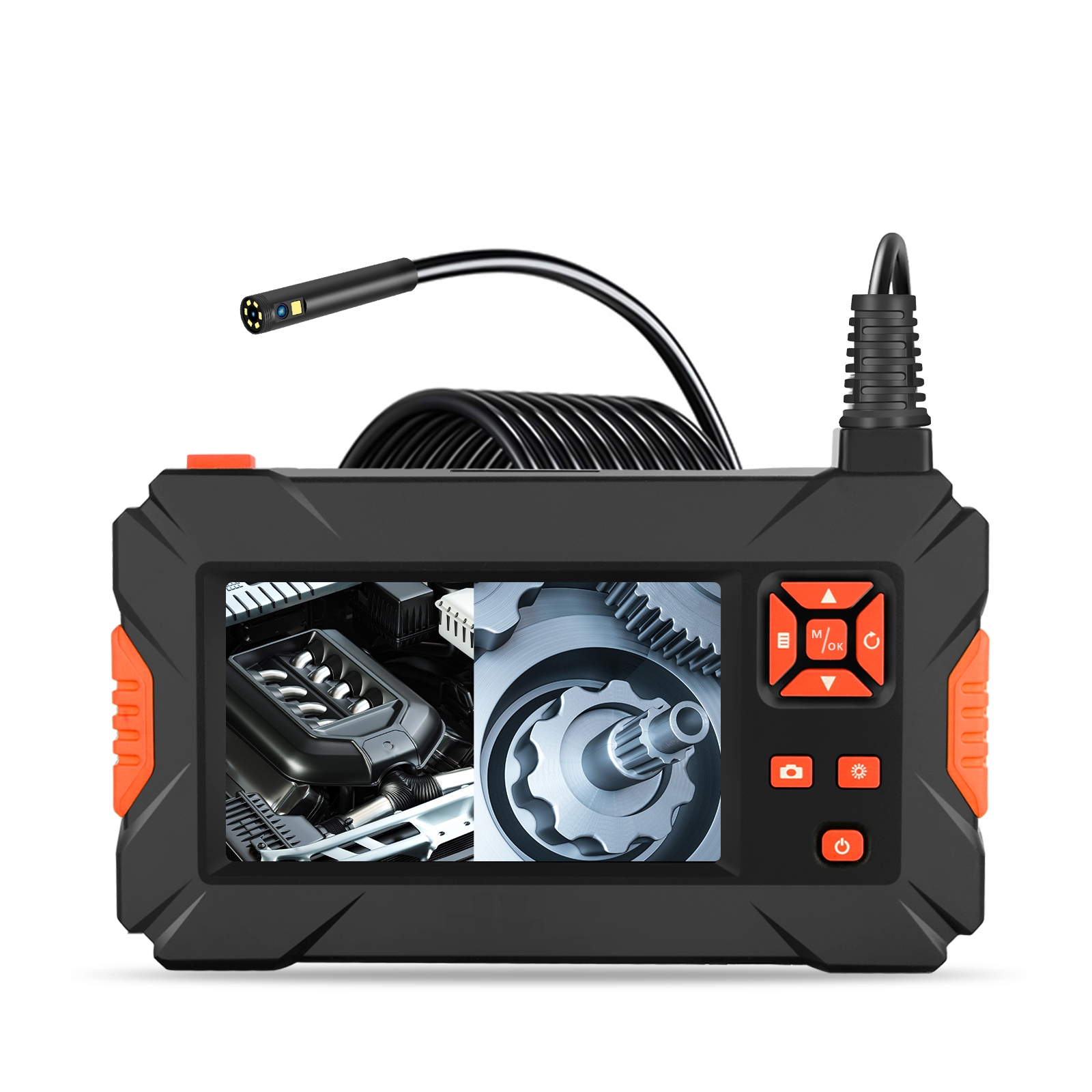 P130 5.5mm 4.3 inch Dual Camera with Screen Endoscope, Length:5m - Shopkiz.com
