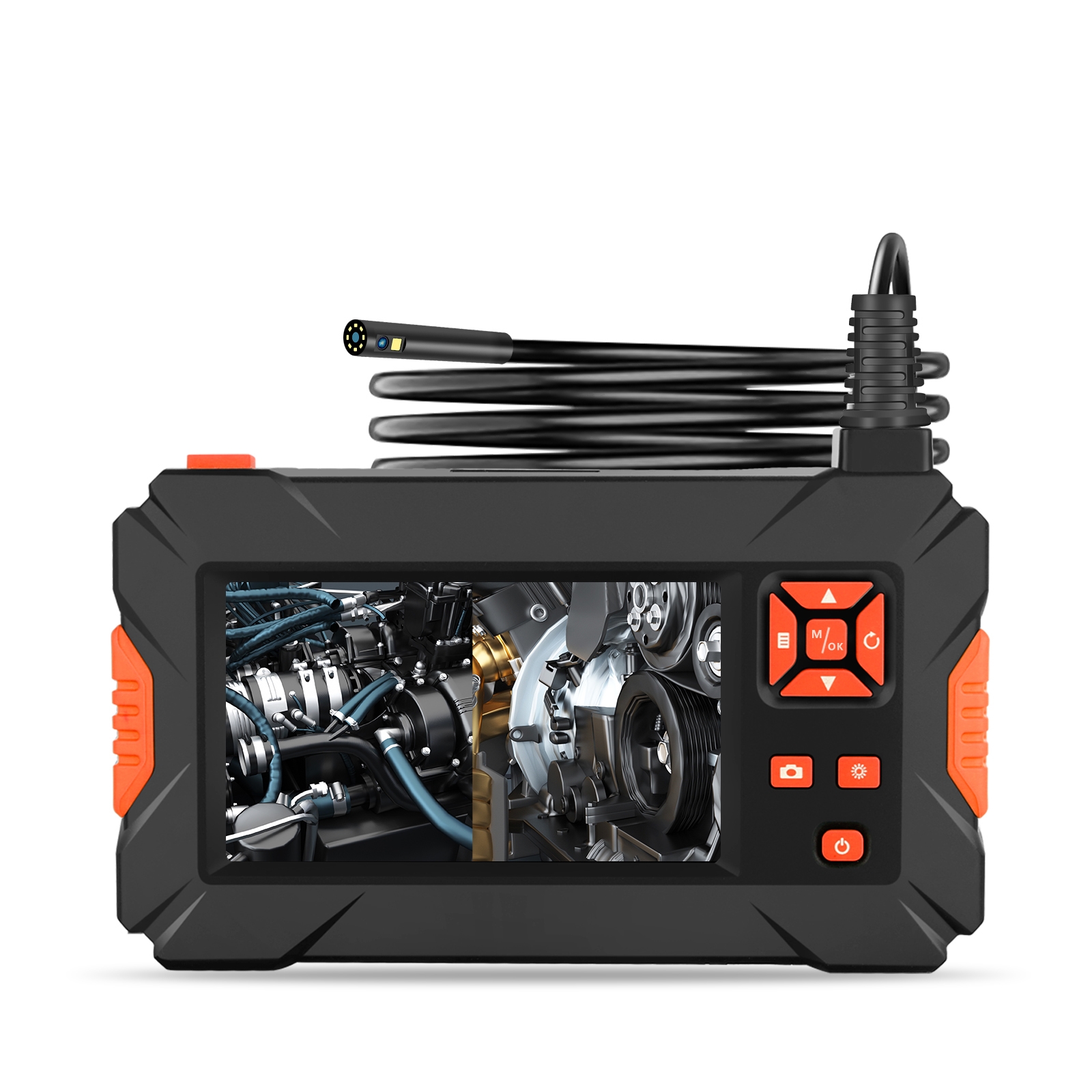 P130 8mm 4.3 inch Triple Camera with Screen Endoscope, Length:2m - Shopkiz.com