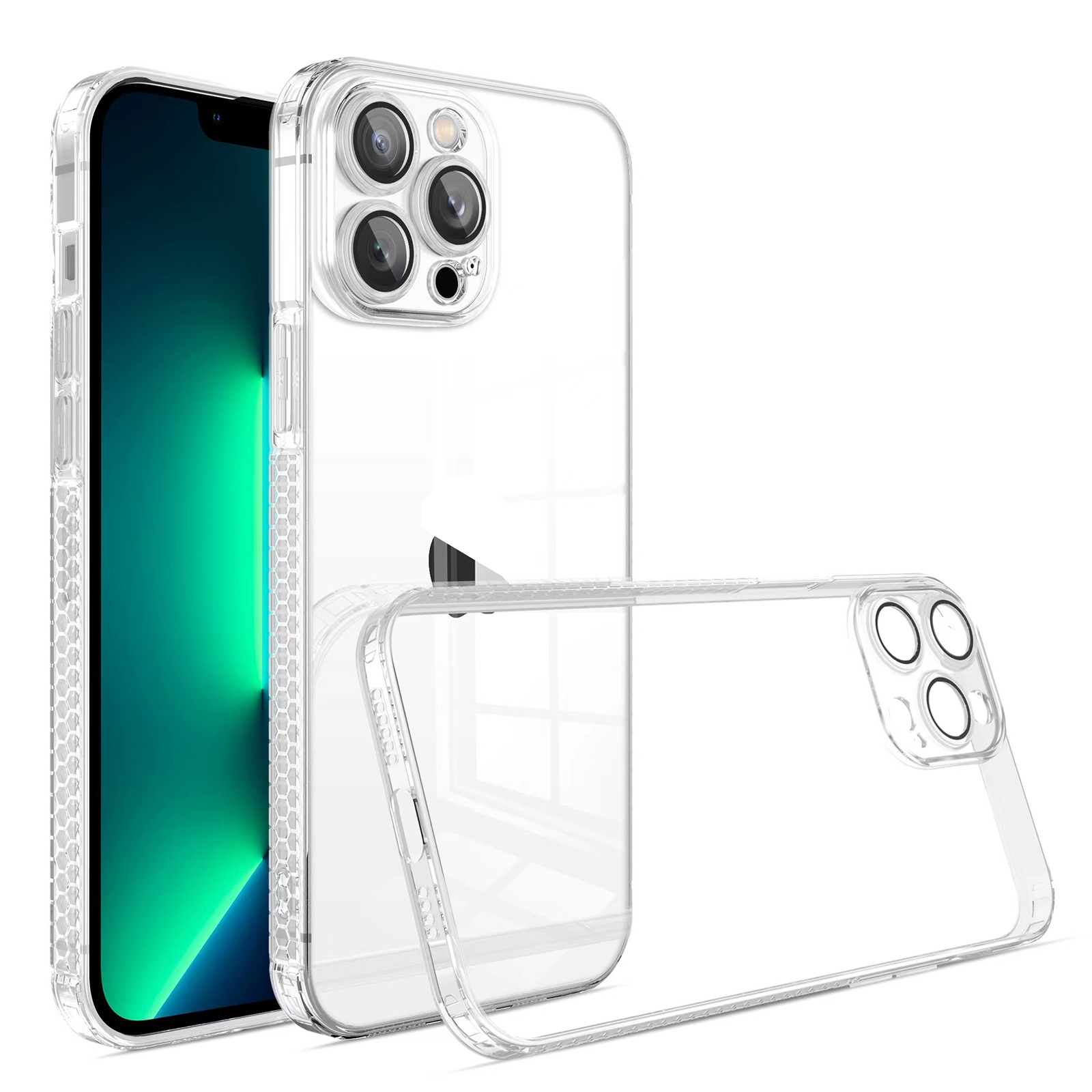 For iPhone 8 Plus / 7 Plus Straight Edge Shockproof Anti-skid TPU Phone Case(Transparent) - Shopkiz.com