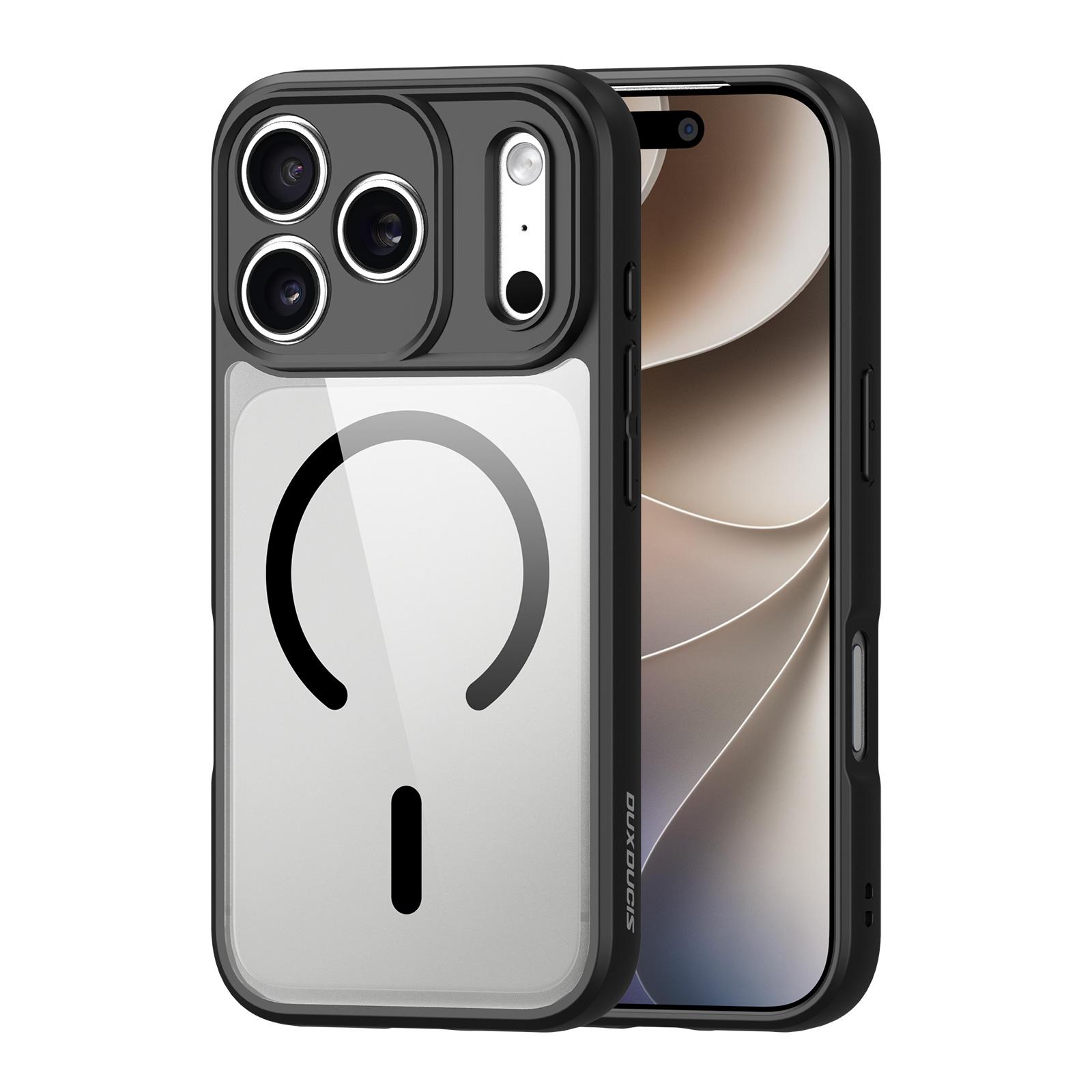 For iPhone 18 Pro DUX DUCIS Aimo Mag Series TPU + PC MagSafe Frosted Feel Phone Case(Black) - Shopkiz.com