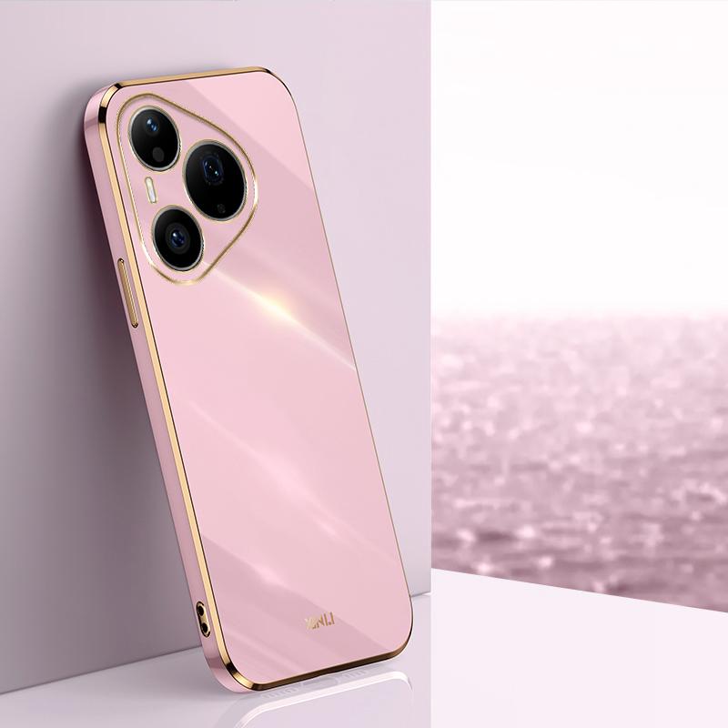 For Huawei Pura 90 Pro 5G XINLI Straight Edge 6D Electroplate TPU Phone Case(Cherry Purple) - Shopkiz.com