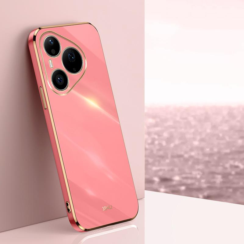 For Huawei Pura 90 Pro 5G XINLI Straight Edge 6D Electroplate TPU Phone Case(Hawthorn Red) - Shopkiz.com