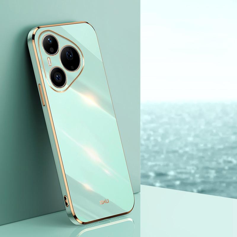 For Huawei Pura 90 Pro 5G XINLI Straight Edge 6D Electroplate TPU Phone Case(Mint Green) - Shopkiz.com