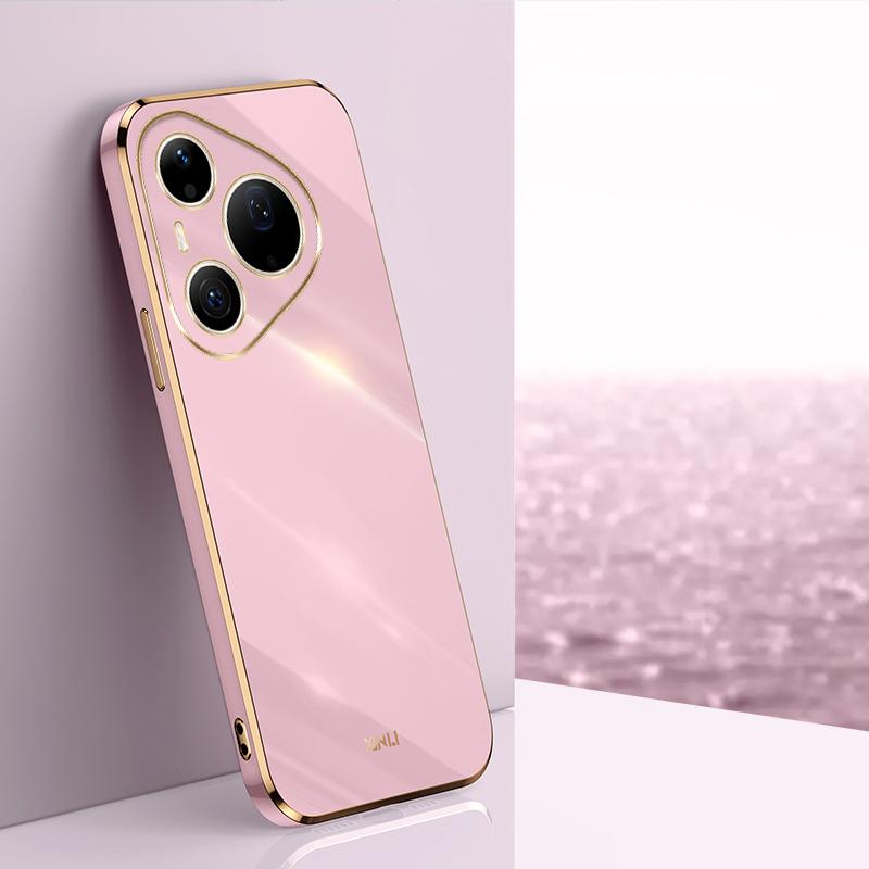 For Huawei Pura 90 Pro Max 5G XINLI Straight Edge 6D Electroplate TPU Phone Case(Cherry Purple) - Shopkiz.com