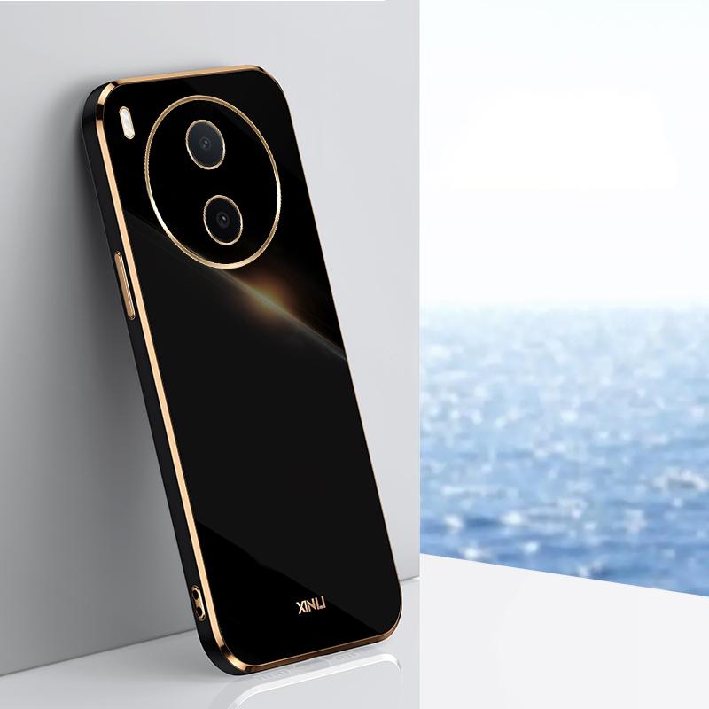 For vivo Y600 Pro 5G XINLI Straight Edge 6D Electroplate TPU Phone Case(Black) - Shopkiz.com