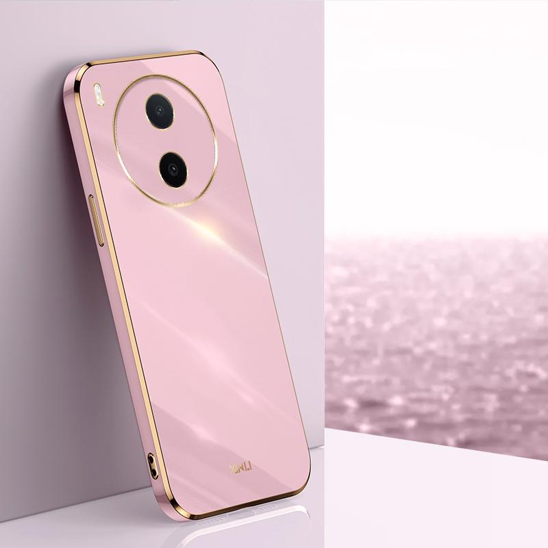 For vivo Y600 Pro 5G XINLI Straight Edge 6D Electroplate TPU Phone Case(Cherry Purple) - Shopkiz.com