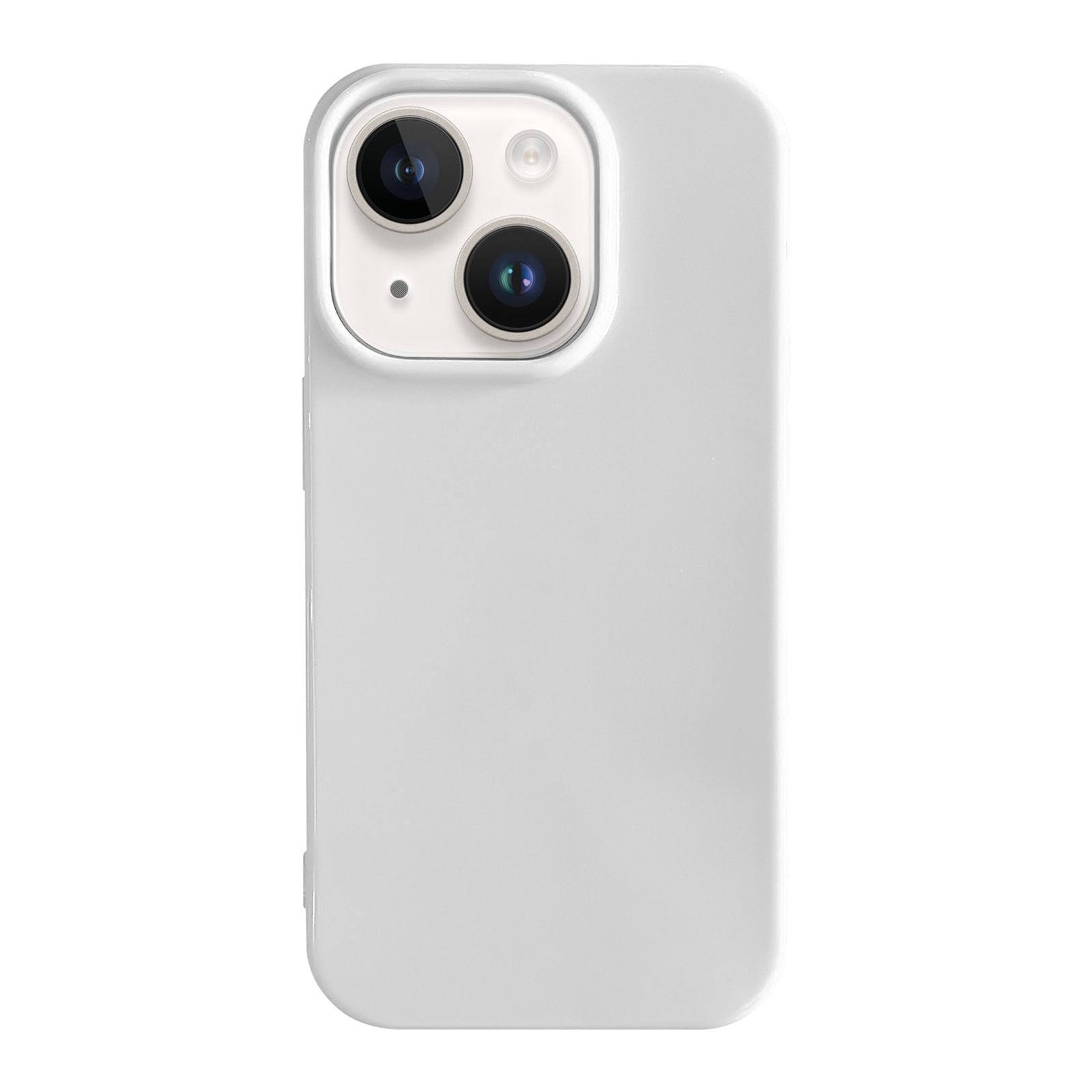 For iPhone 15 Shockproof Solid Color TPU Phone Case(White) - Shopkiz.com