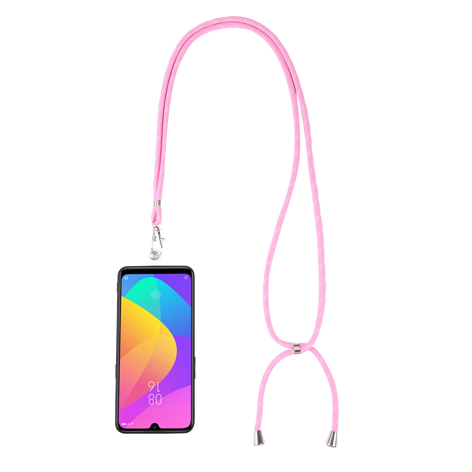 Universal Mixed Color Mobile Phone Lanyard(Pink White) - Shopkiz.com