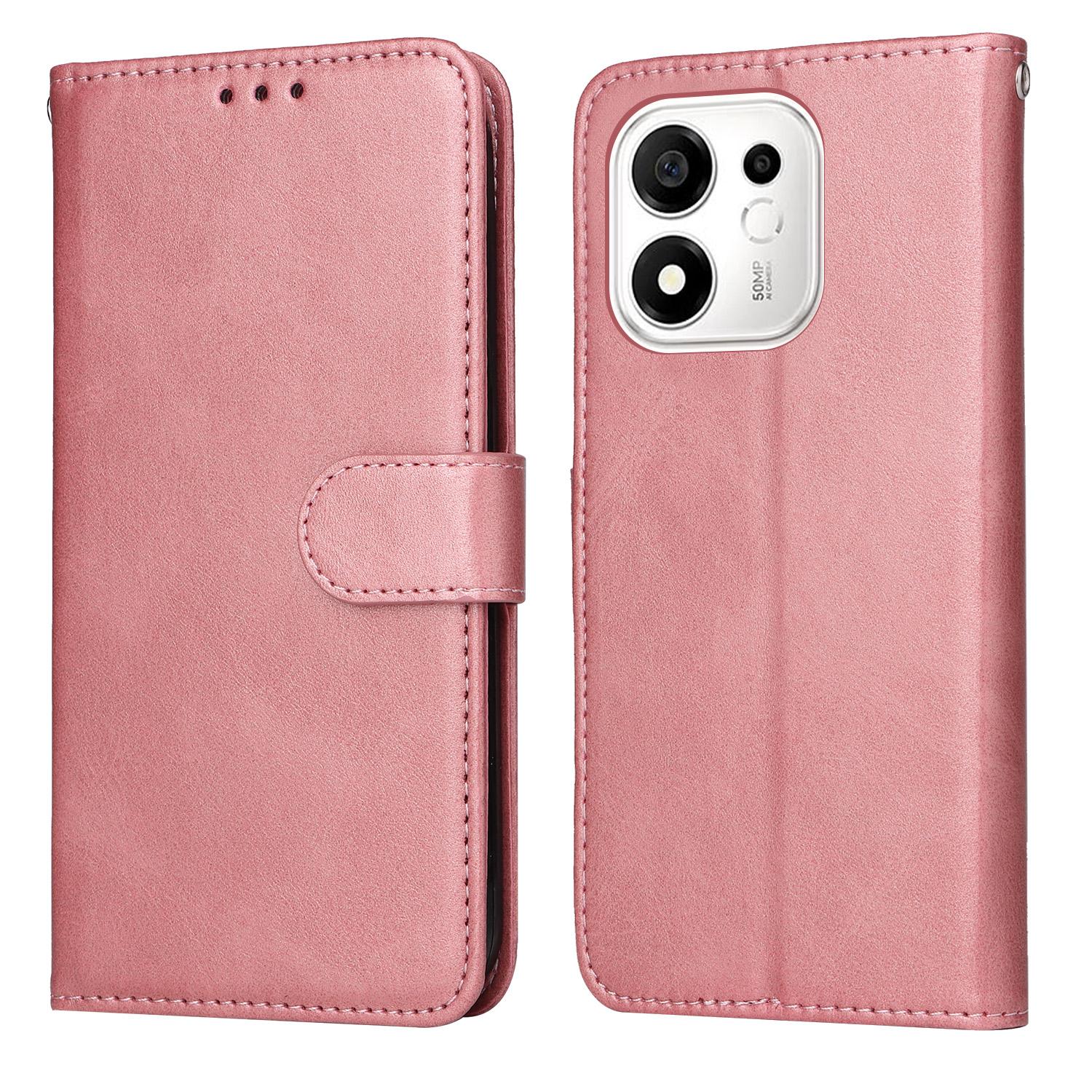 For Honor 600 Smart 5G Classic Calf Texture Flip Leather Phone Case(Rose Gold) - Shopkiz.com