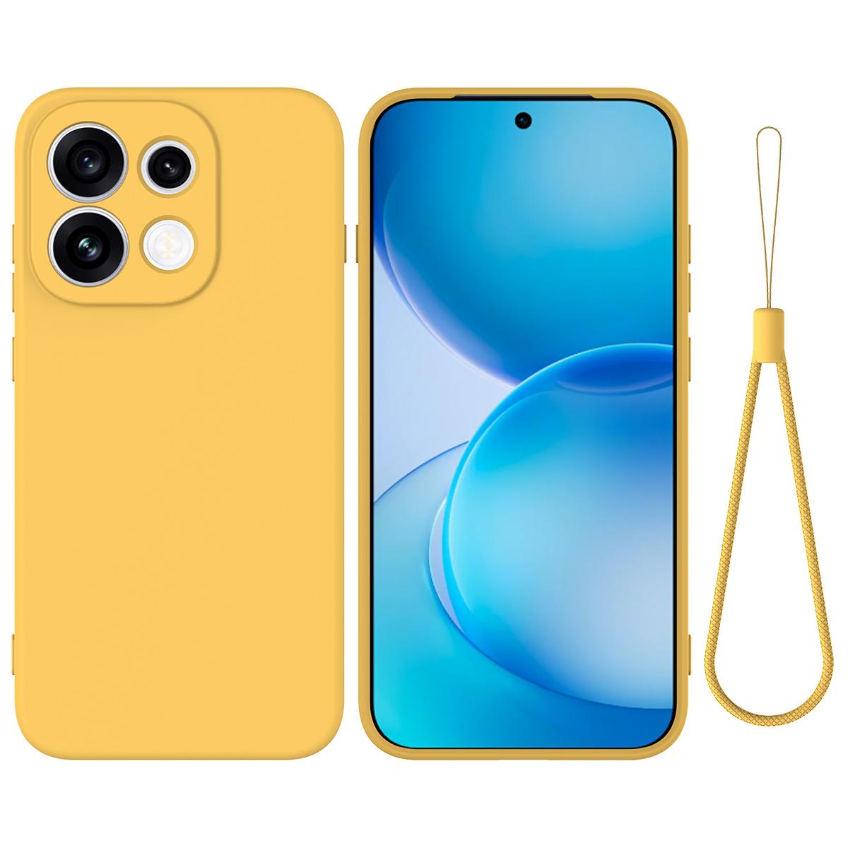 For OPPO Reno16 F / FS / Reno16c 5G Solid Color Liquid Silicone Dropproof Full Coverage Phone Case(Yellow) - Shopkiz.com