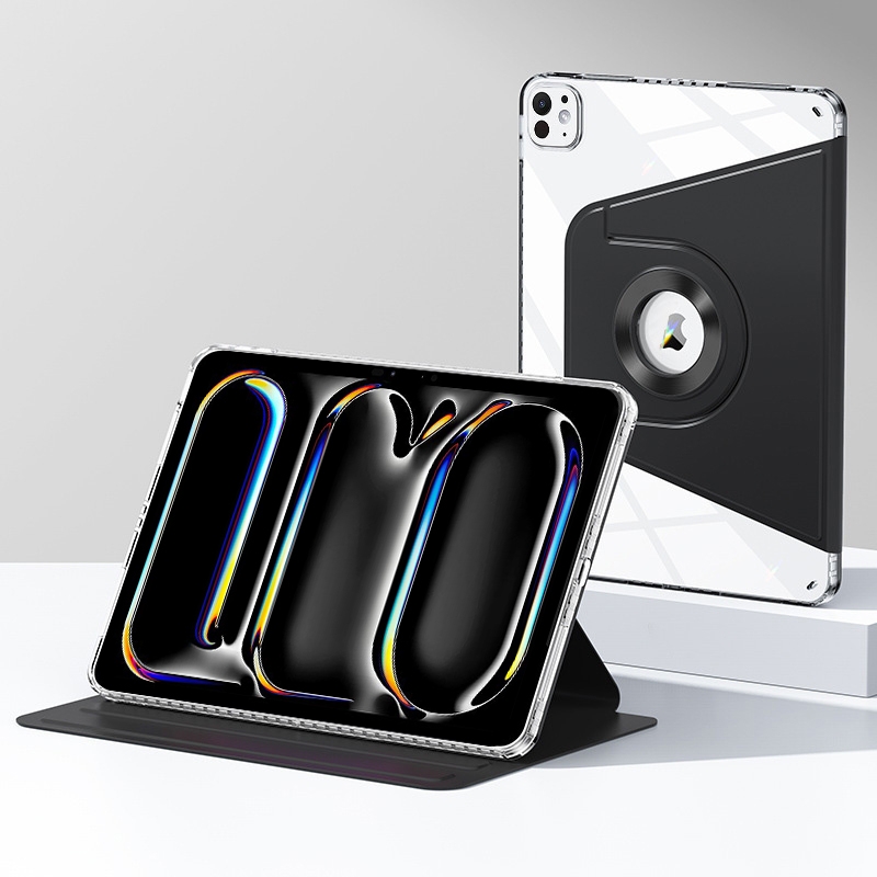 For iPad Pro 13 2025 / 2024 Magnetic Split Leather Smart Tablet Case(Black) - Shopkiz.com