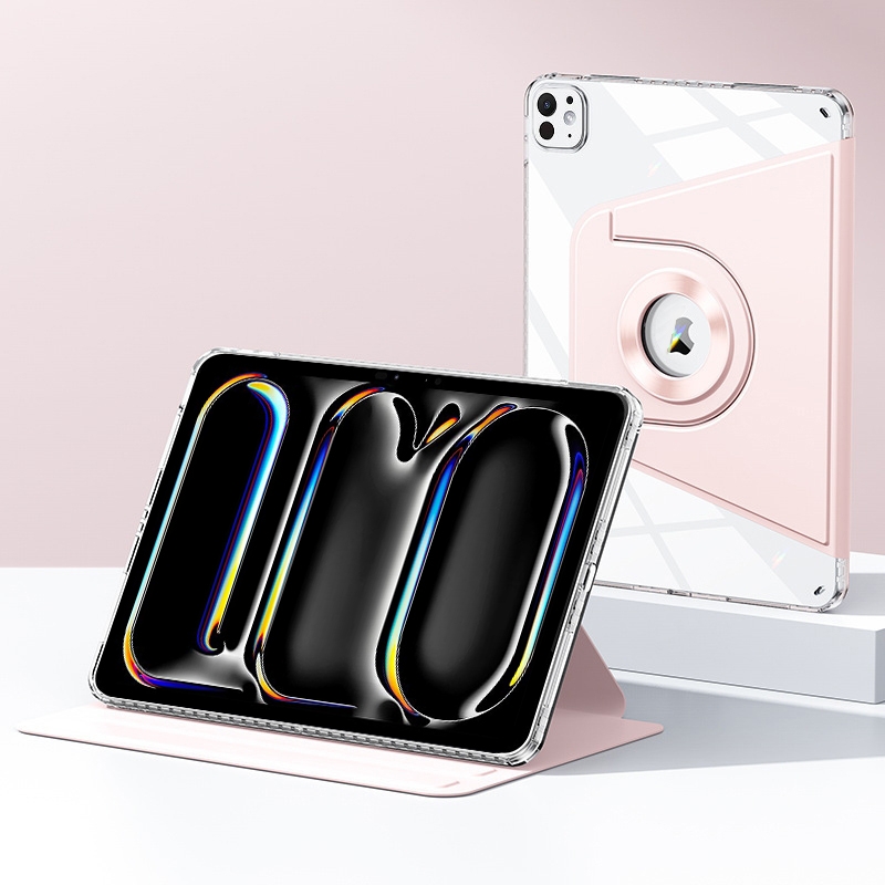 For iPad Pro 13 2025 / 2024 Magnetic Split Leather Smart Tablet Case(Pink) - Shopkiz.com