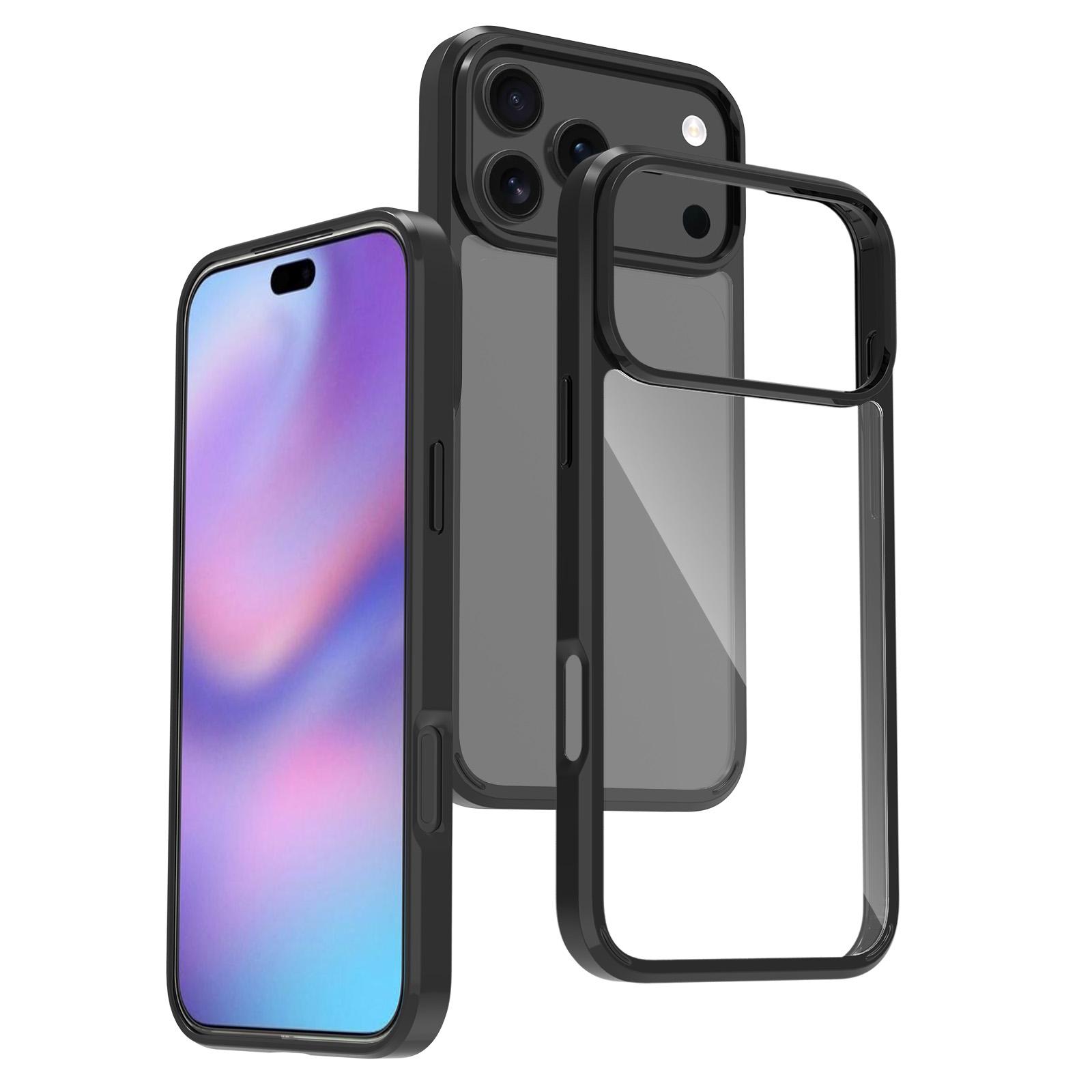 For iPhone 17 Pro Max Scratchproof Acrylic 1.5mm Phone Case(Black) - Shopkiz.com