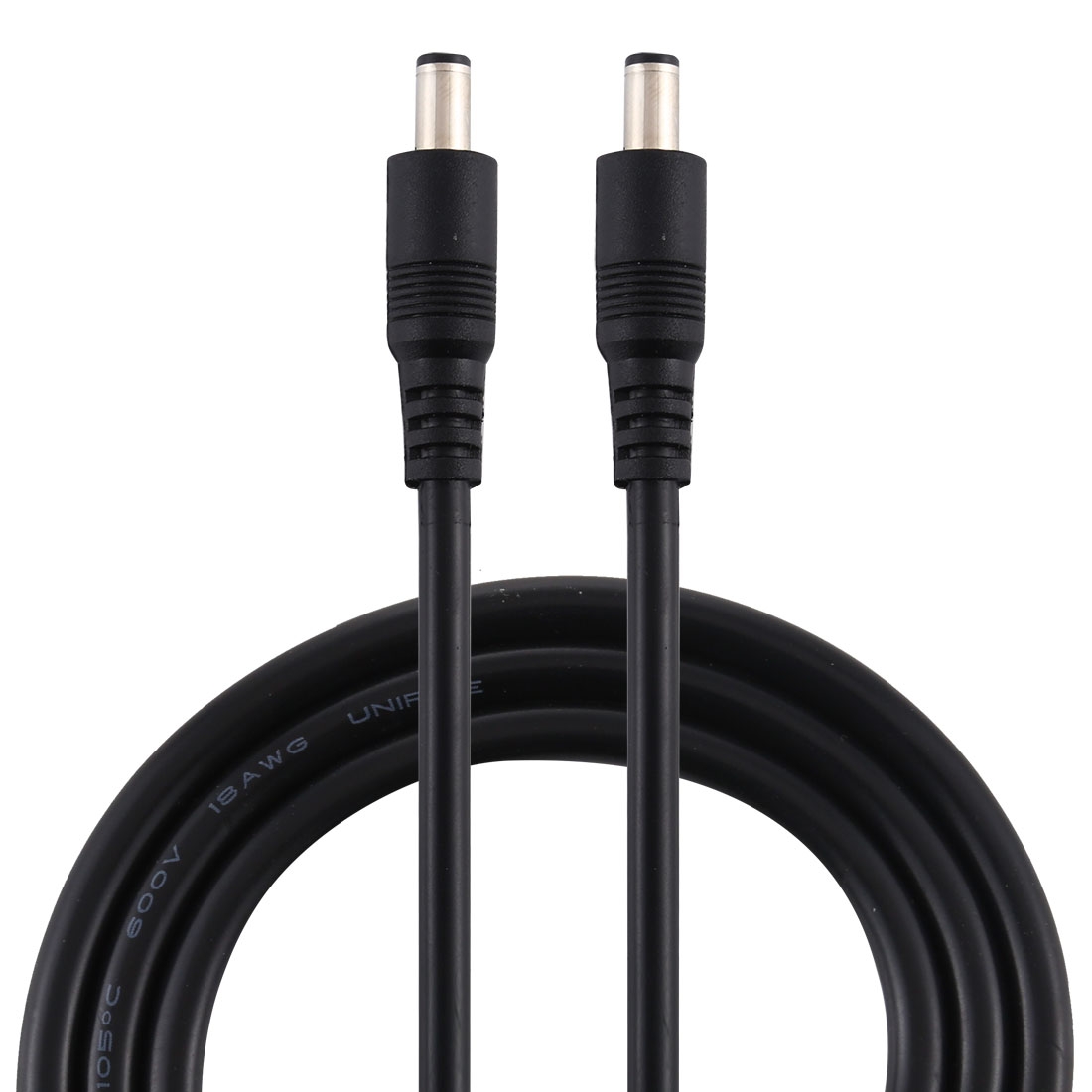 8A DC Power Plug 5.5 x 2.1mm Male to Male Adapter Connector Cable, Length:1.5m(Black) - Shopkiz.com