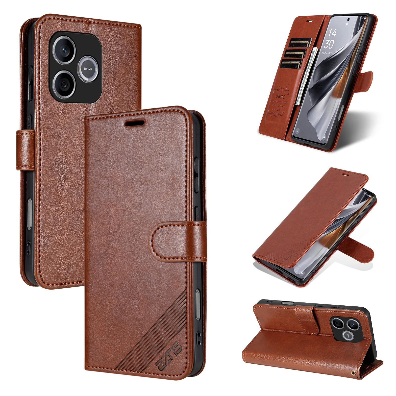 For Honor 600 Lite Global AZNS Sheepskin Texture Flip Leather Phone Case(Brown) - Shopkiz.com
