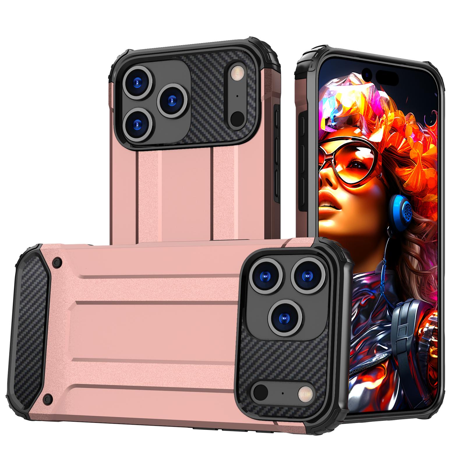 For iPhone 17 Pro Max Magic Armor TPU Phone Case(Rose Gold) - Shopkiz.com