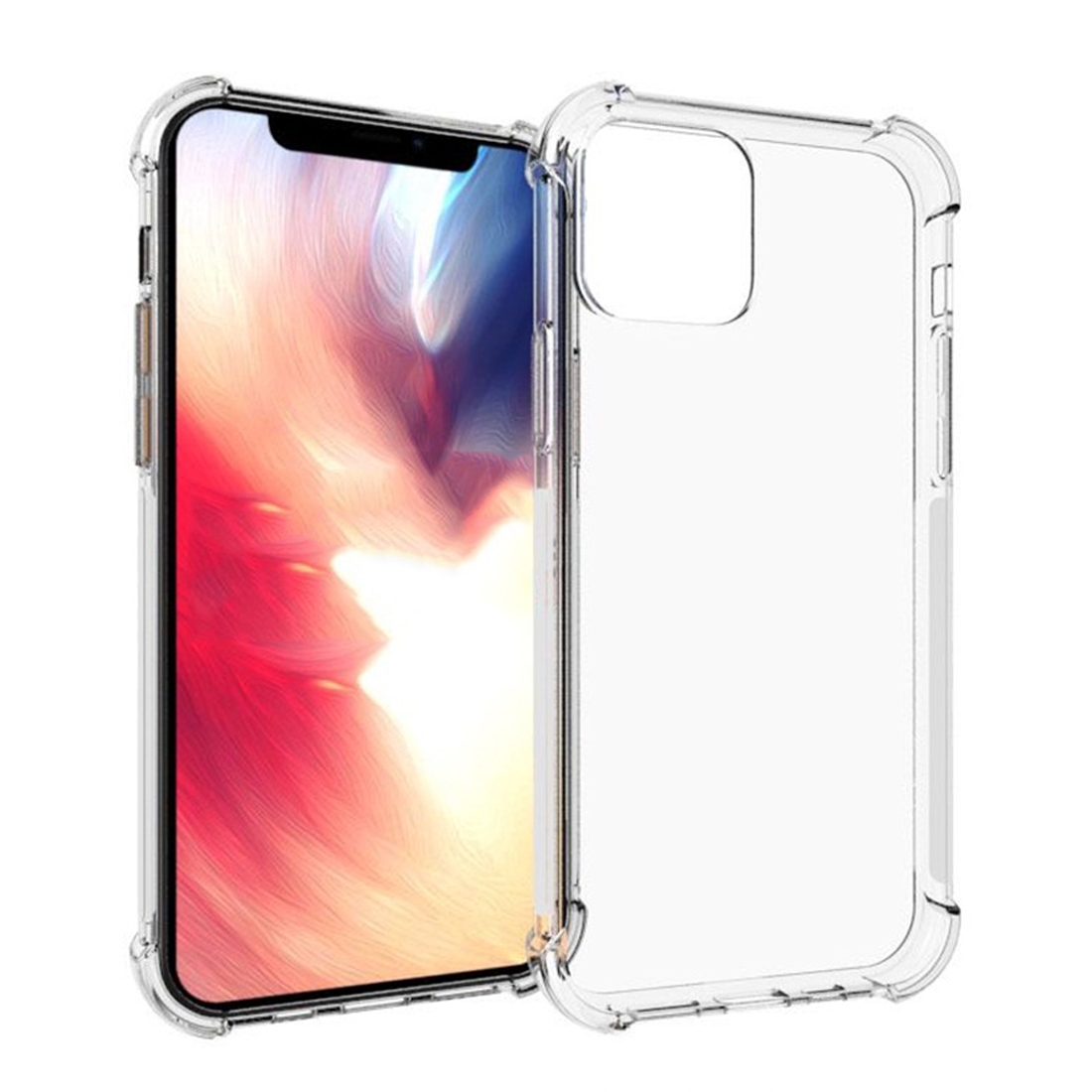 For iPhone 12 / 12 Pro Shockproof Non-slip Waterproof Thickening TPU Protective Case(Transparent) - Shopkiz.com